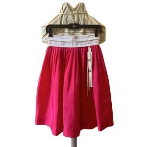 Wide Waistband Oriental Costume A-Line Skirt Size S